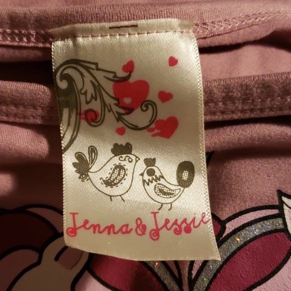 Jenna and Jessie Pink Unicorn "Stay Magical" Top - Picture 3 of 8